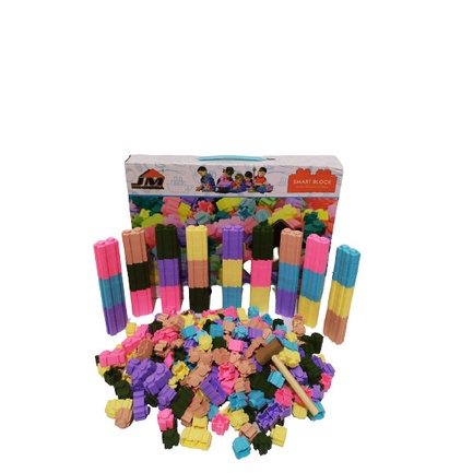 Mainan anak DIY SMART Block Puzzle Block building color JM92010 RUMAH
