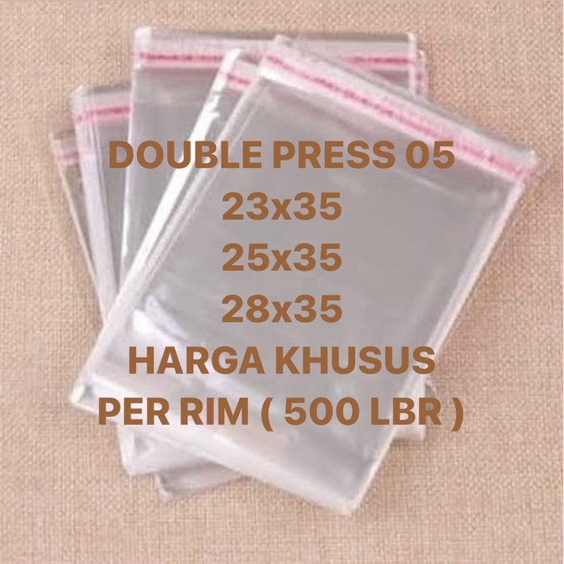 500 PCS | 1 RIM PLASTIK OPP 05 23x35 25x35 28x35 BAJU ANAK KERUDUNG GARMEN