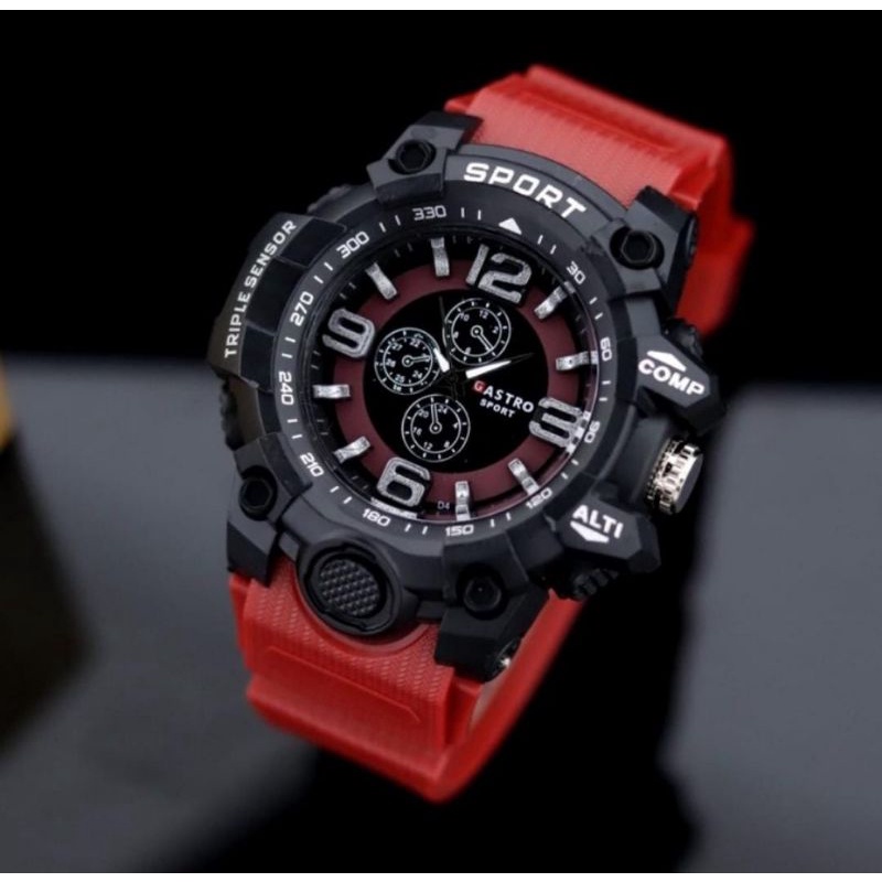 Jam Tangan GSTR Pria Rubber Analog Terlaris Jam Tangan Anti Air Shock