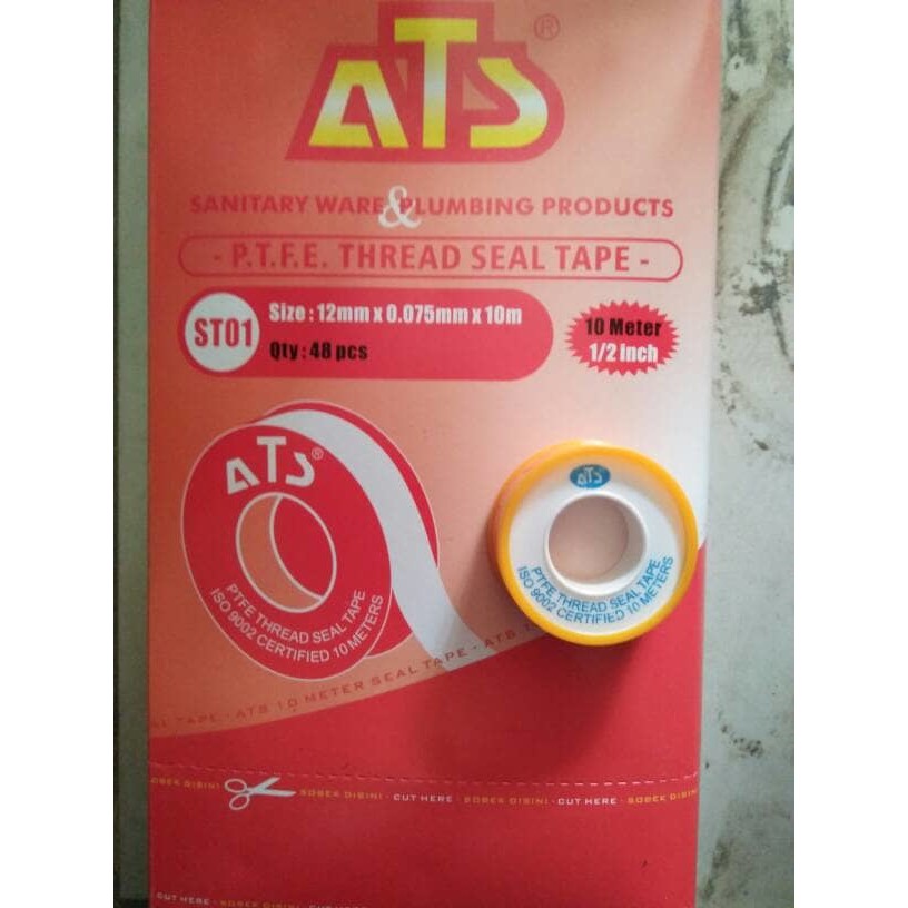 SEALTAPE ATS 1 2 INCH 10M LAKBAN SELOTIP  ISOLASI PIPA  