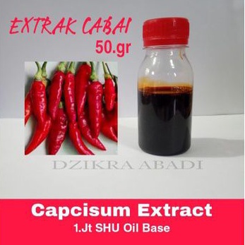 

Ekstrak Cabe Cabai Merah Murni / Pure Capsicum 1.juta shu 50.gr