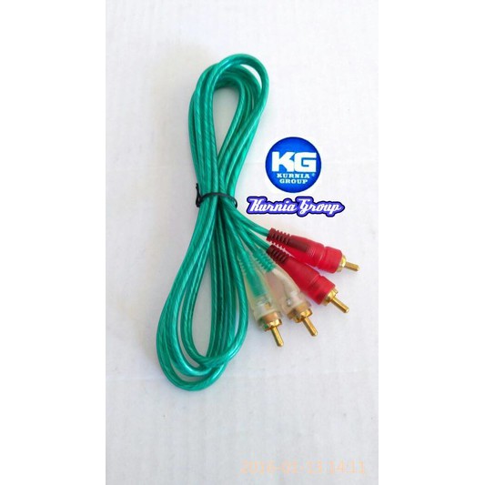 KABEL RCA 2 PIN TRANSPARAN UNTUK AUDIO PANJANG 1,5 M  / RCA 2-2