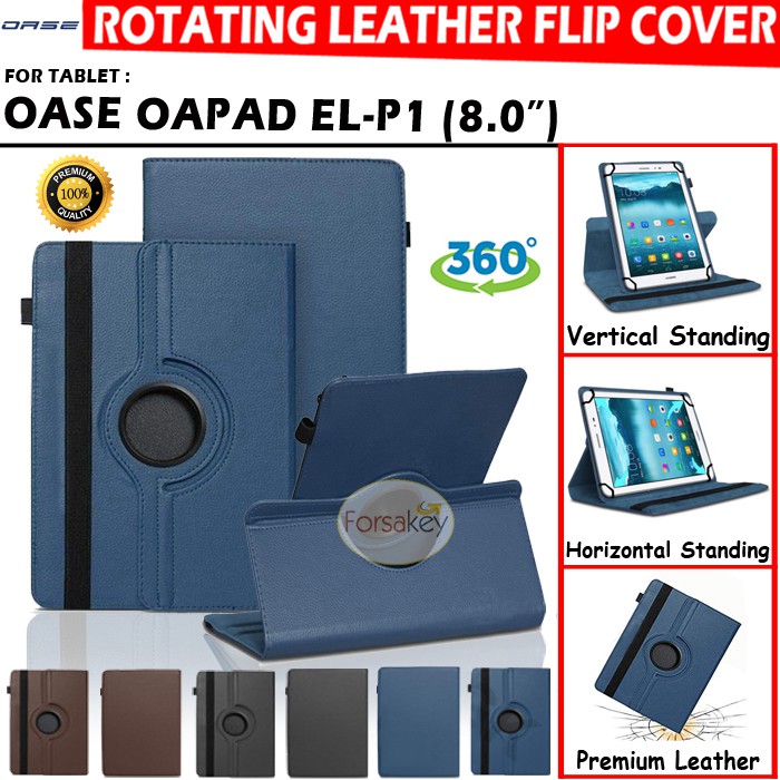 Oppo Oase Tablet Tab Oapad EL-P1 Rotate Flip Book Cover Case Casing Sarung Kesing Flipcase Flipcover