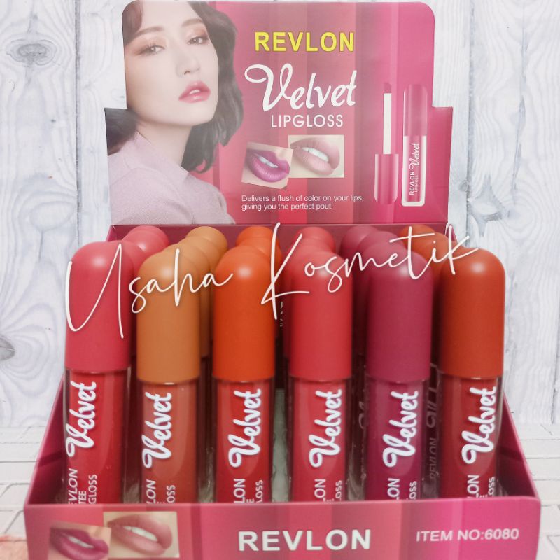 PROMO 6PC!! LIPGLOSS  VELVET 6 WARNA R8066-02 RVLN