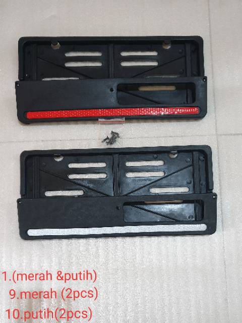 RUMAH COVER TATAKAN PLAT NOMOR MOTOR MODEL OEM HONDA 1 SET (2PCS)