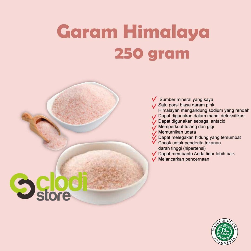 Garam Himalaya 250gr Himalayan K Salt Garam 250 Gram Diet Ketogenic Untuk Diet Indonesia