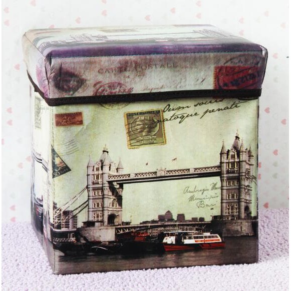 Storage box LONDON BRIDGE/Tempat Mainan / Majalah /kursi organizer