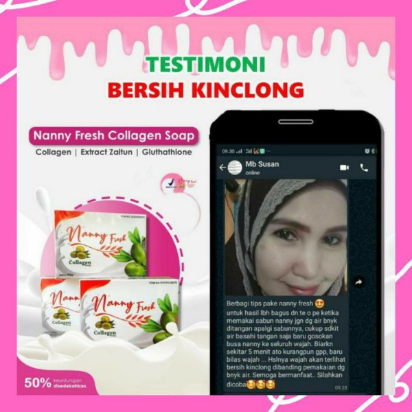 ✨COD✨NANNY FRESH sabun nanny fres sabun kedas beauty sabun obat jerawat collagen pemutih kulit wajah