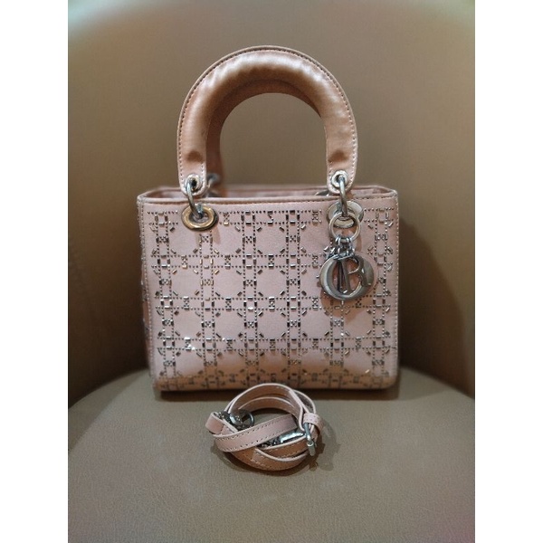 tas wanita slingbag top handle christian dior cd second preloved