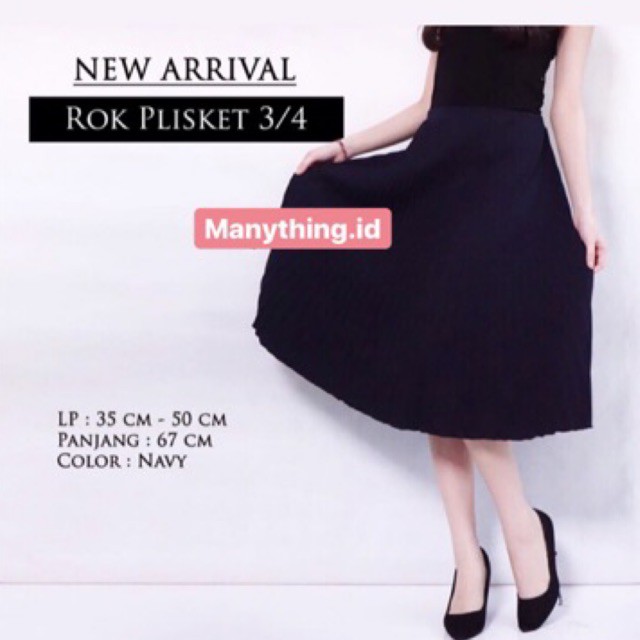 Rok plisket 7/8 Pleate Lipat Korea