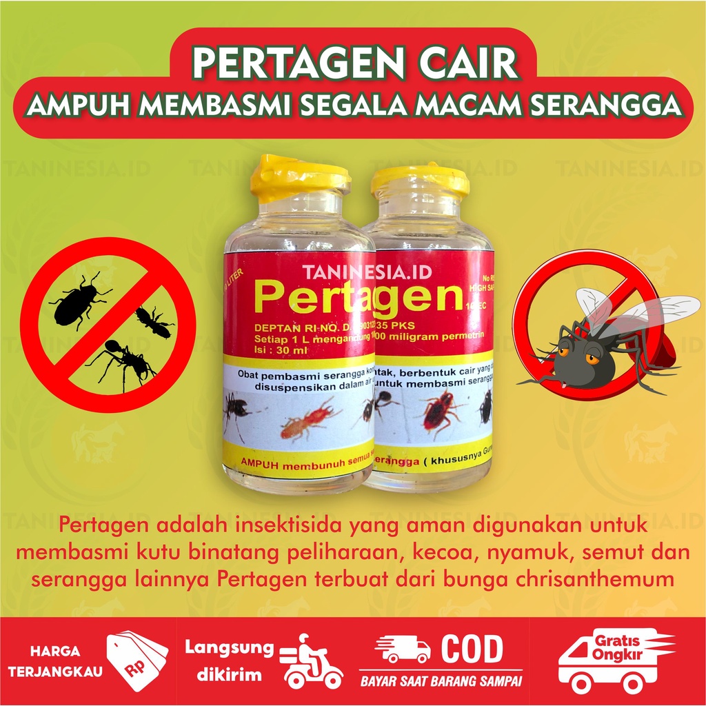 PERTAGEN CAIR RACUN LALAT NYAMUK SEMUT SERANGGA AMPUH BASMI HEWAN PENGGANGGU HEMAT MURAH AMPUH