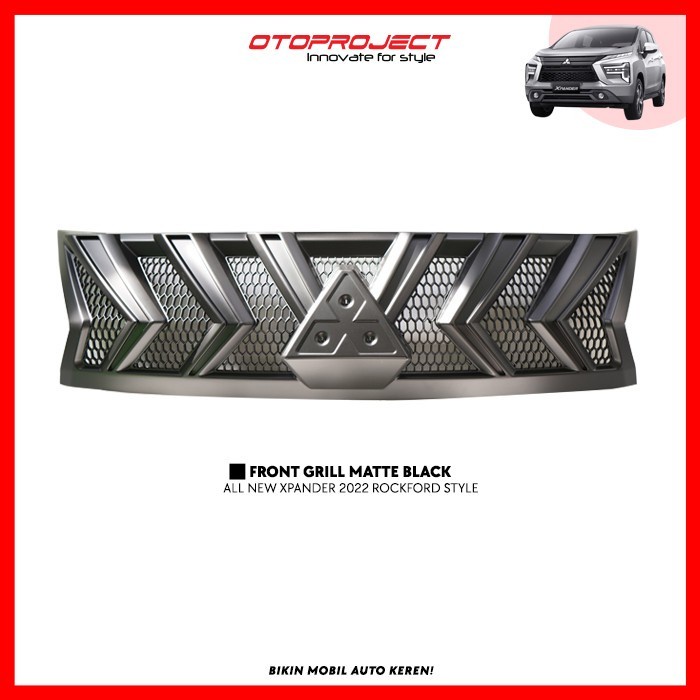 Cover Front Gril Depan All New Xpander 2022 Model Rockford Matte Black