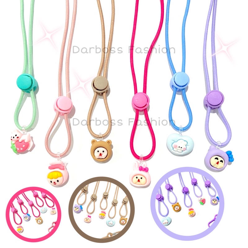 (PART 2 CG) Strap Masker Anak dan dewasa 2 in 1 / Tali masker NAMA / CUSTOM NAMA / REQUEST NAMA // kalung masker / pengait masker / rantai masker rantai korea / clay resin lucu / liontin clay