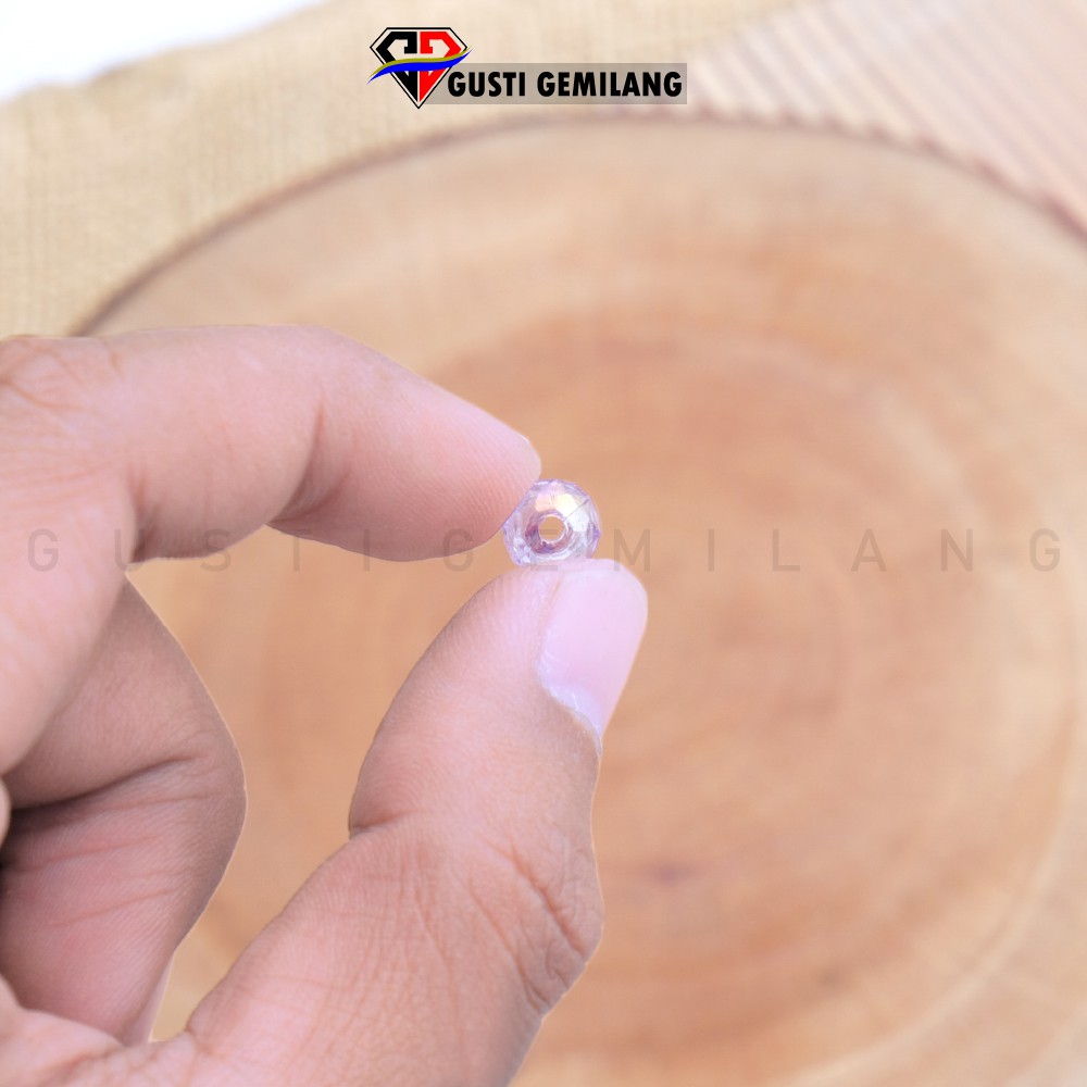 10gr Mutiara Manik Kristal Hitam Pink Wanita Kalung Gelang Aksesoris Wanita