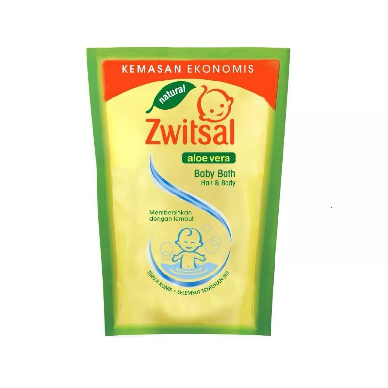 ZWITSAL Natural Baby Bath 2-in-1 Hair &amp; Body Pouch 450ml