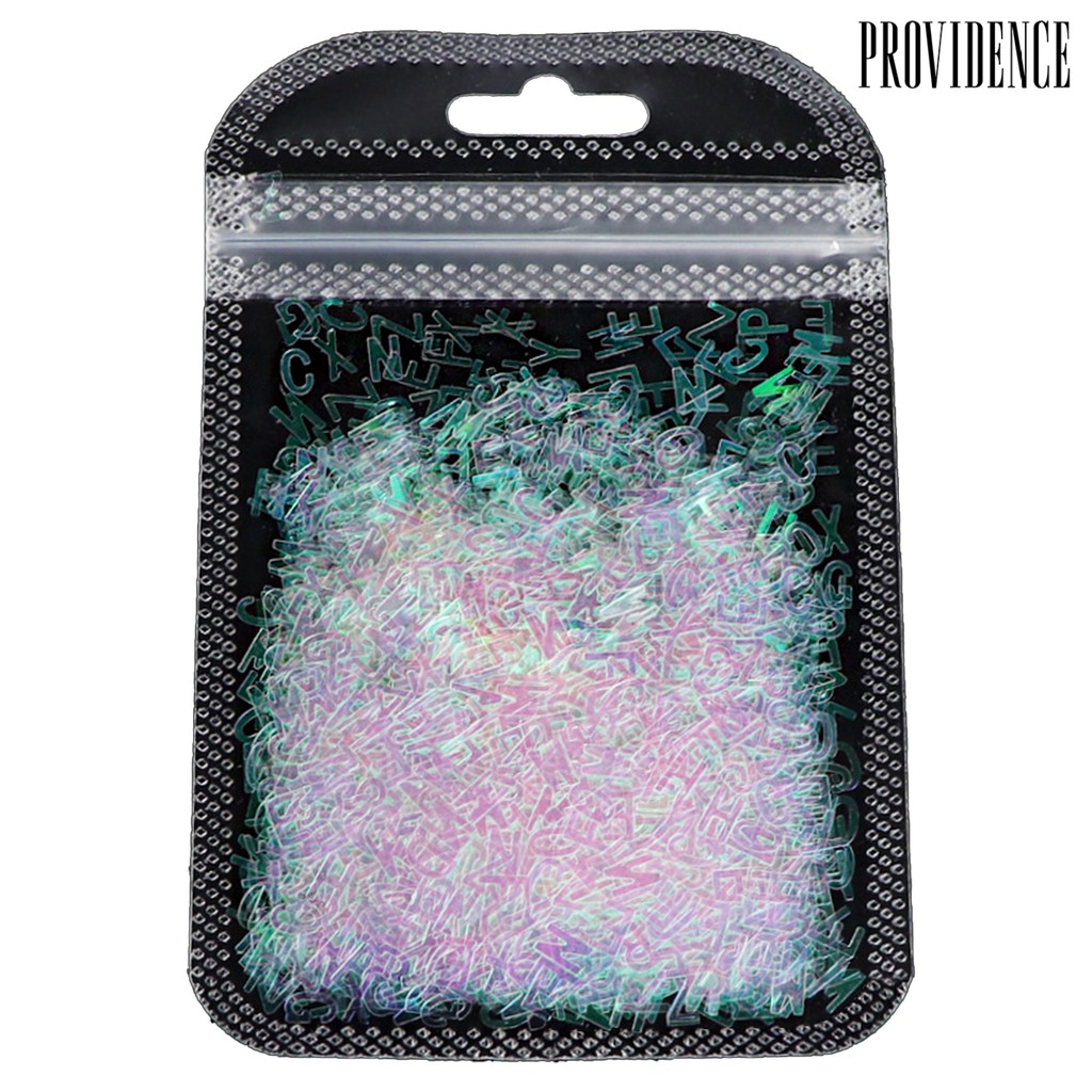 Providence 1 Pak Payet Glitter Motif Huruf Campur Untuk Dekorasi Nail Art Diy