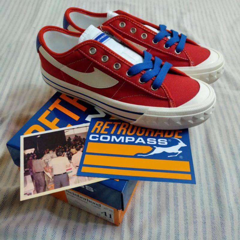Sepatu Compass Retrograde Low [White Red/Red White Blue/Black White/Blue Gum/Cream]-1