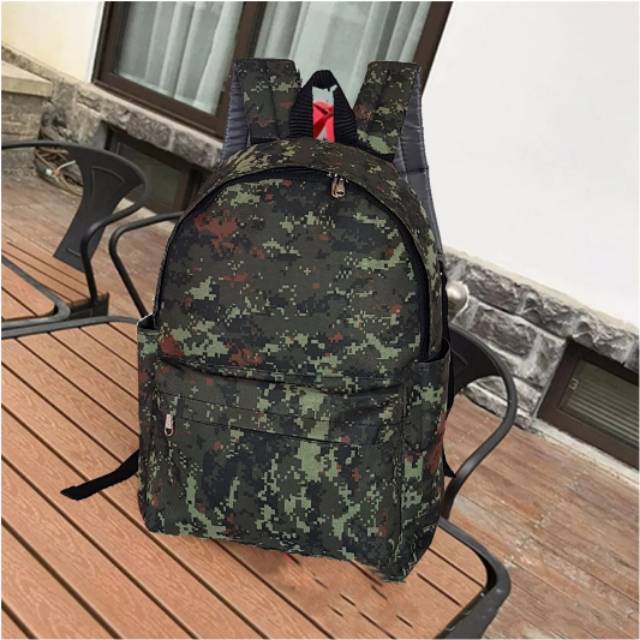 Tas Ransel Army Ransel Wanita Kanvas Fashion Tas Sekolah Siswa untuk Remaja Perempuan Laki Laki Ransel Wanita Warna Polos Kualitas Tas Buku Travel Santai