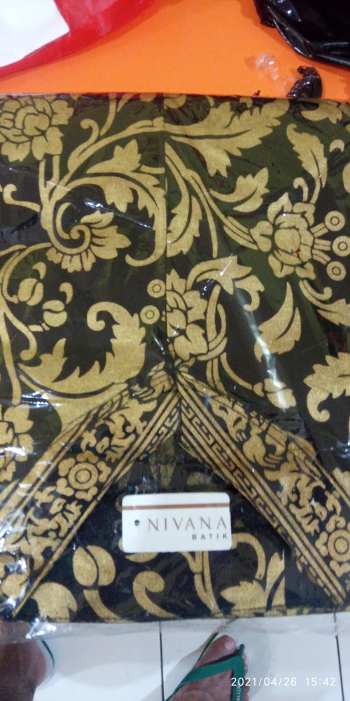 Gamis All Size & Jumbo Batik Prada Bakung Kembang Gede B153 Fashion Muslim