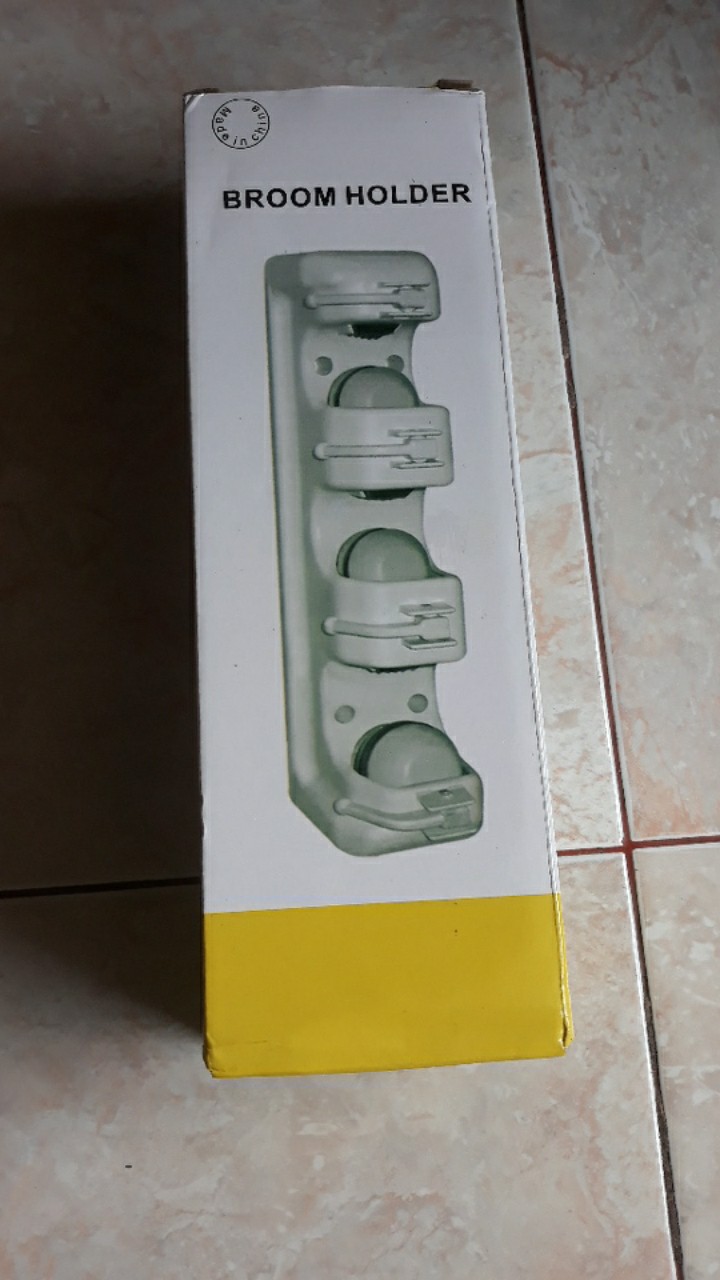 Magic Mop Holder 3 Slot 4 Hook - Gantungan Sapu Alat Pel Serbaguna