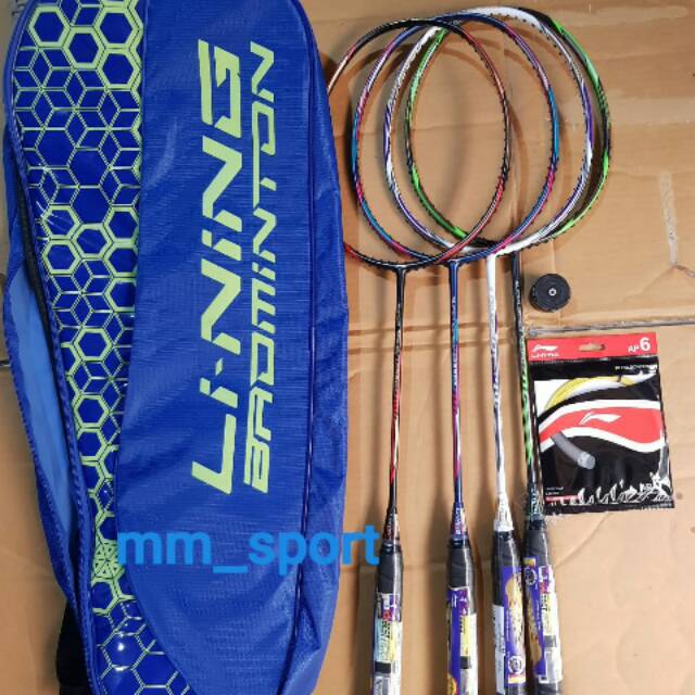 NEW raket badminton Lining super series ss68 ss78 ss88 ss98 G7 original bonus tas senar ap 6 grib