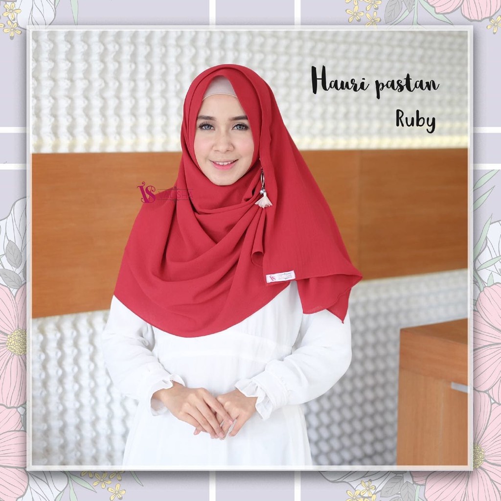 TOP BEST SELLER Valisha Hauri Pashmina Instan Ruby - hijab kerudung khimar jilbab
