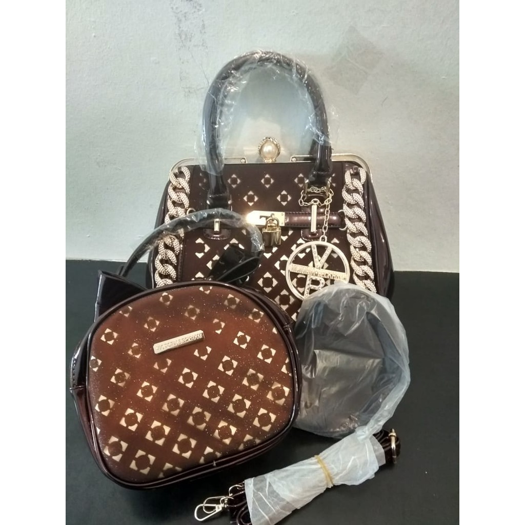 VB Behel Rantai 8326-1 VIC Set 3in1 TAS BRANDED HAND BAG WANITA TAS BATAM TAS SLEMPANG TAS BEHEL
