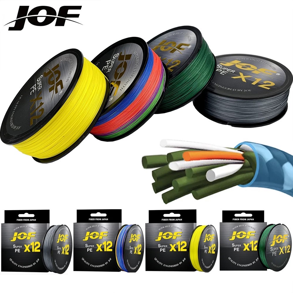 Senar Pancing JOF PE X12 100/300/500meters Termurah (grosir & eceran)