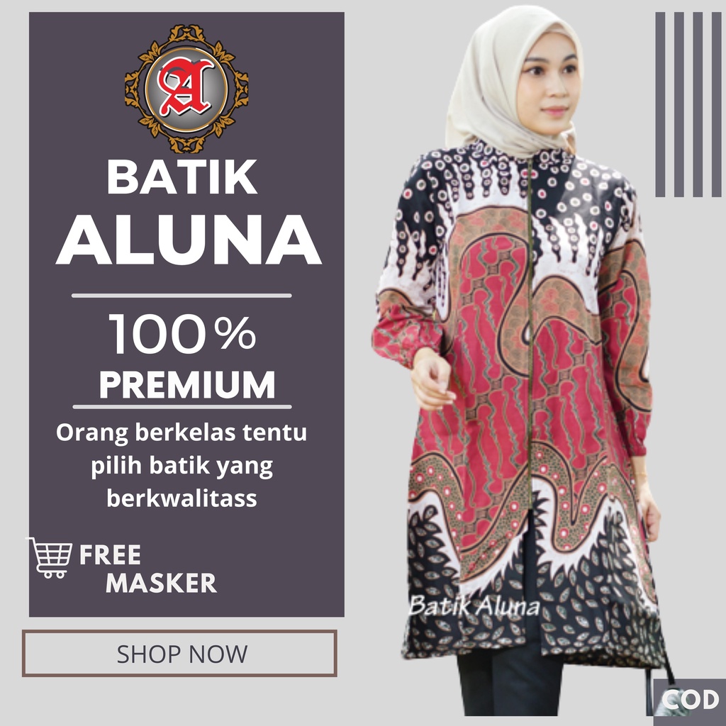 Batik Wanita Kualitas Premium Mewah Dan Elegan Tunik Premium TBA 016