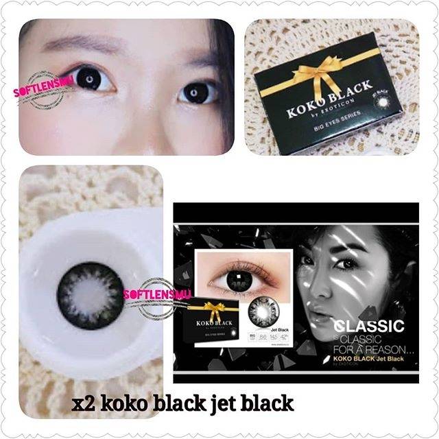 Softlens Hitam X2 Koko Black Bagus Nyaman Normal Minus Murah Soflens Besar Contactlens Soflense Item Shopee Indonesia