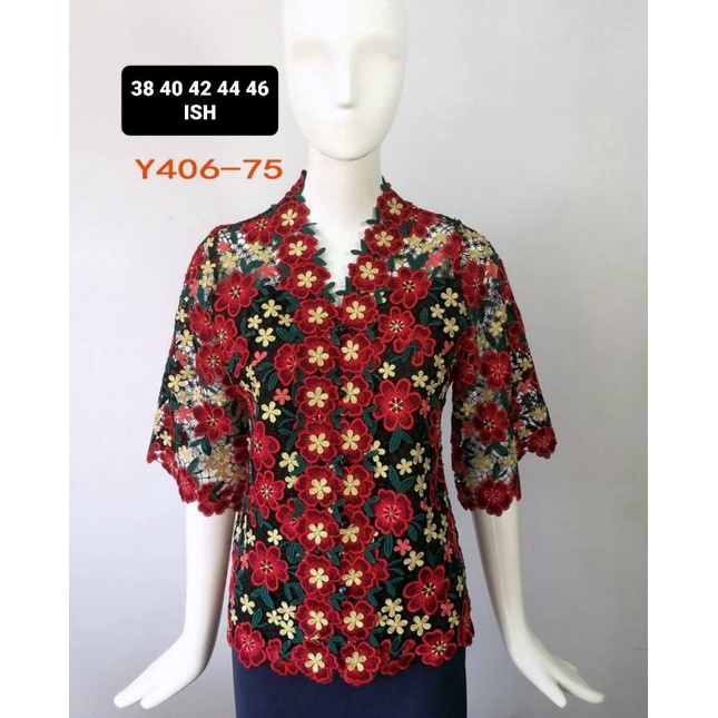 ATASAN BROKAT PINK BOUTIQUE WANITA PREMIUM