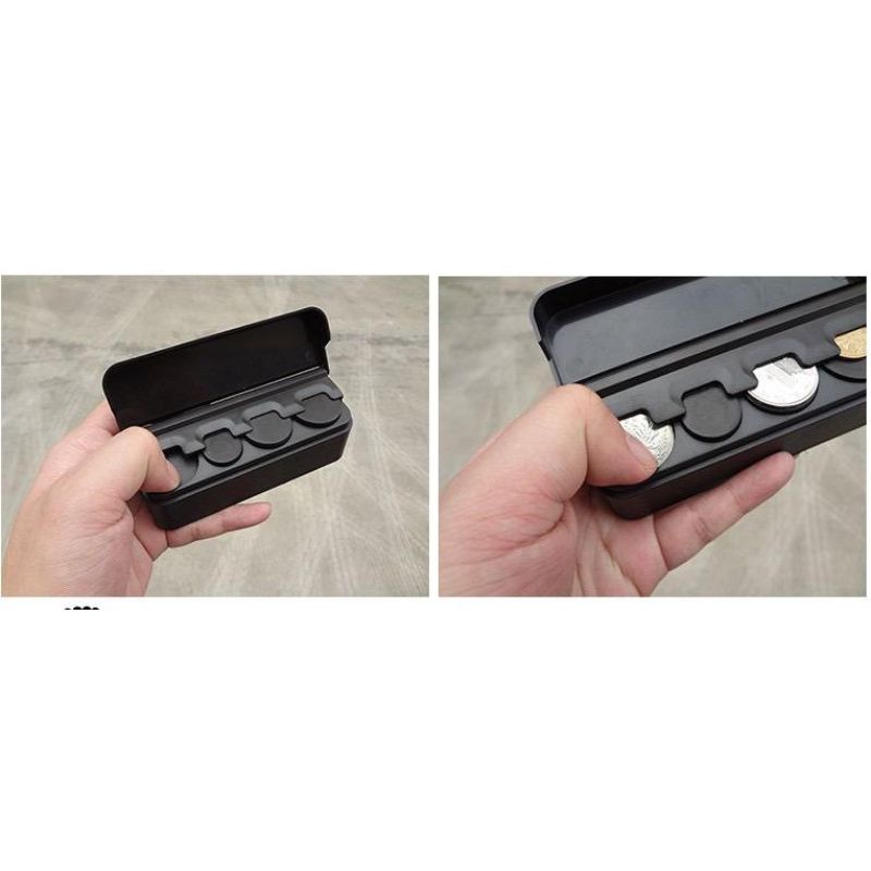 Coin Koin holder / Tempat Kotak Simpan Koin di dalam Mobil 4 slot Premium