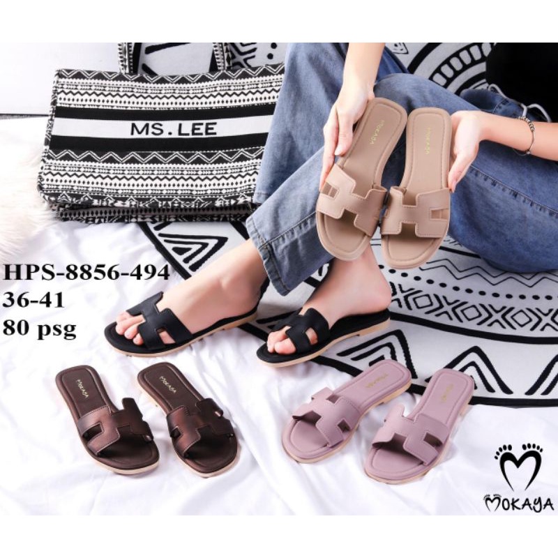 Sandal Slop H Polos Mokaya Import HPS 8856-494-6