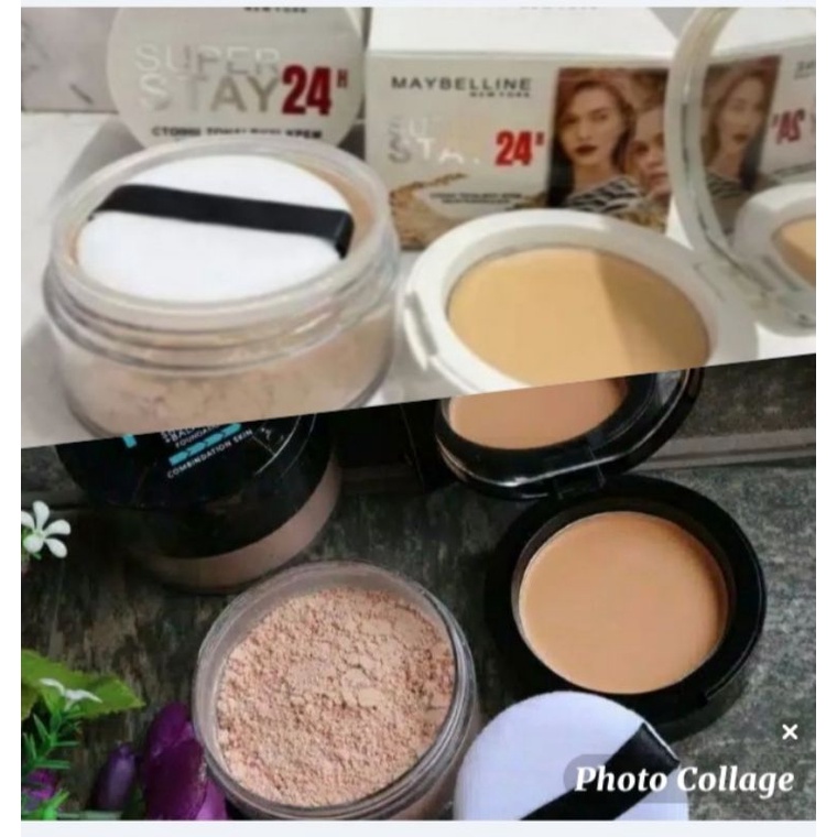 BEDAK TABUR + PADAT MAYBELLINE FIT ME