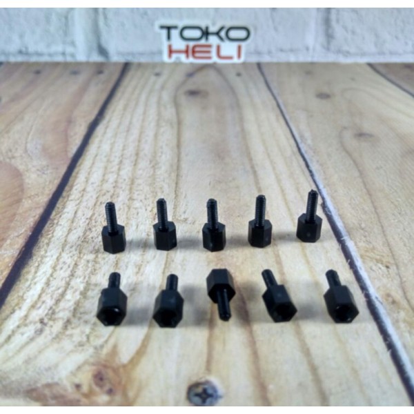 

Terbaru M2x46mm Black Nylon Hex Spacer Standoff Female Male M2*46mm HELI shopee