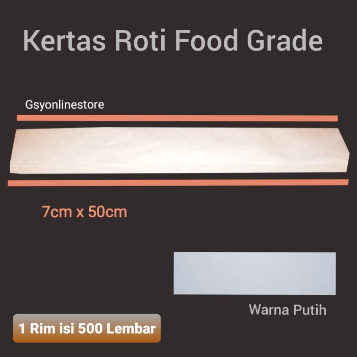 

MURAH 500 Lembar Kertas Kebab 7x50cm FoodGrade Tarikan Kebab Kertas Roti