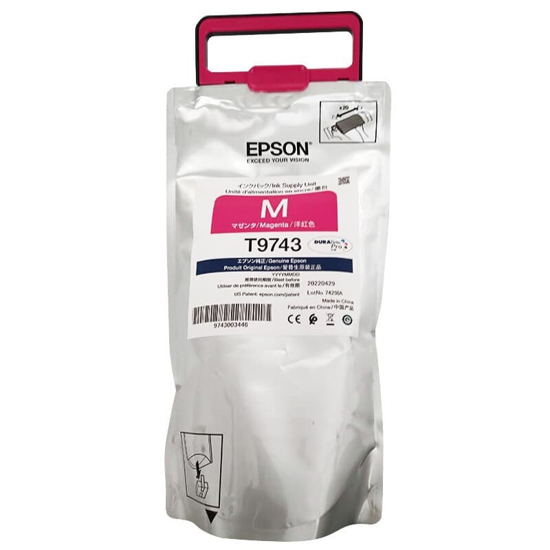 T9743 Magenta LARGE Tinta Epson Merah WorkForce Pro WF-C869R Ink Pack 100% ORIGINAL C13T974300