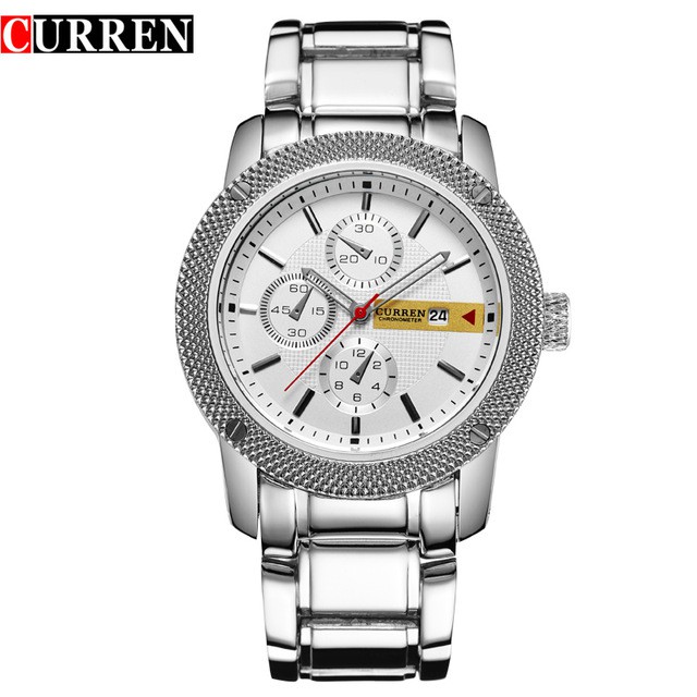 

Jam Tangan Pria Curren Men'S Luxury Quartz Watch Waterproof Stainless Steel Sports Casual Watch