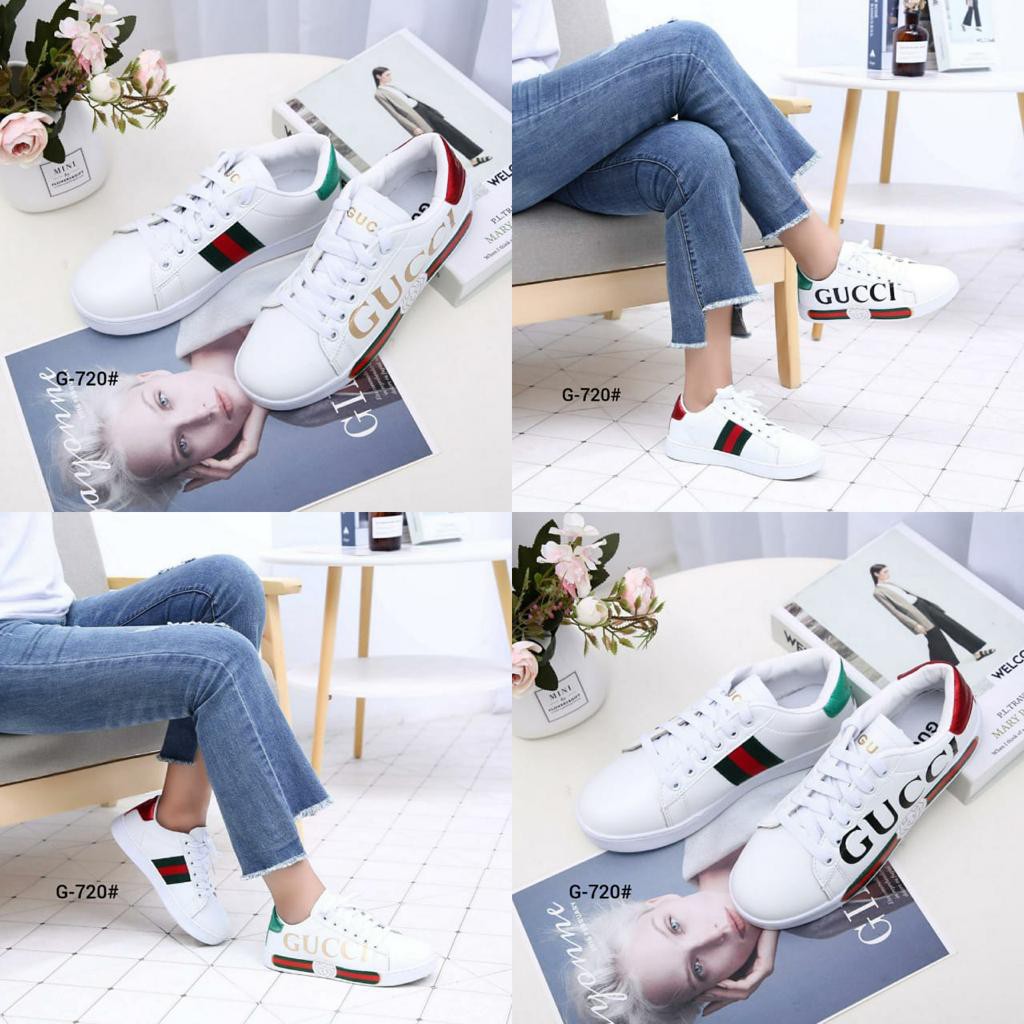Ace Logo Printed Sneakers G-720 VAL SEPATU SPORT SNEAKERS SPORT SEPATU IMPORT SEPATU PUTIH