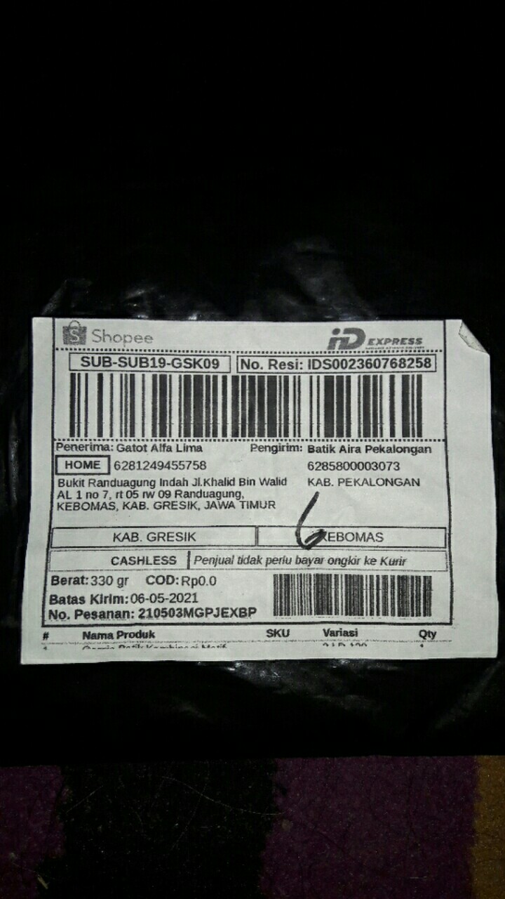 Gamis Batik Kombinasi Motif Songket