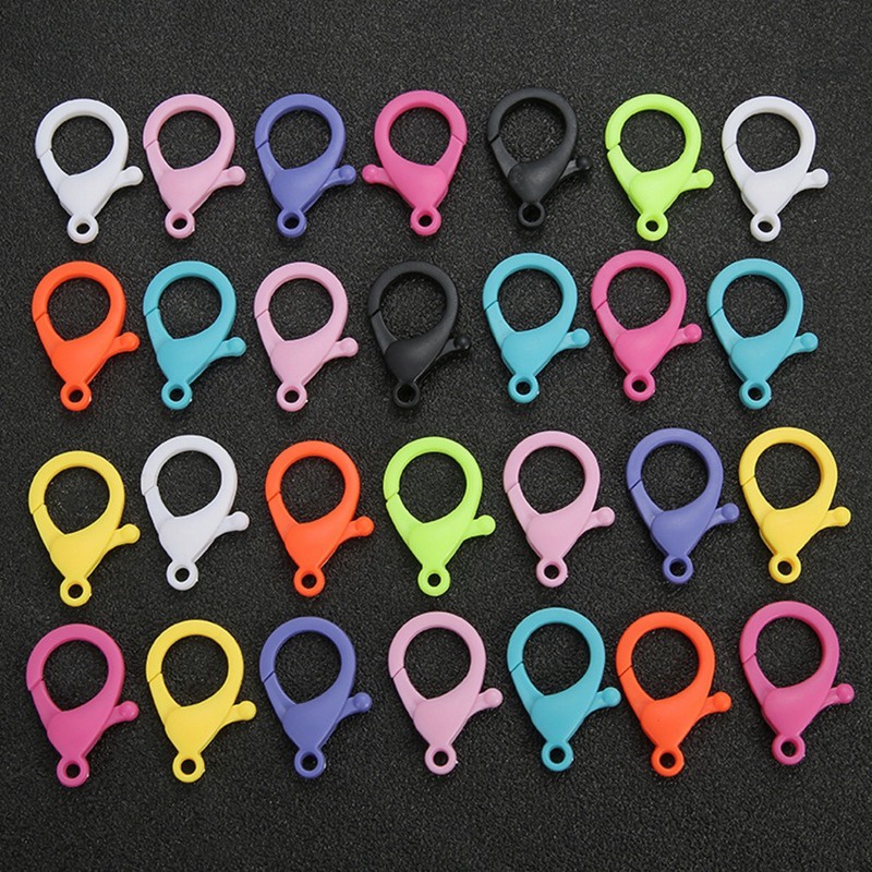 Lobster Clasp Plastik Pengait Gantungan Kunci Keychain 25mm