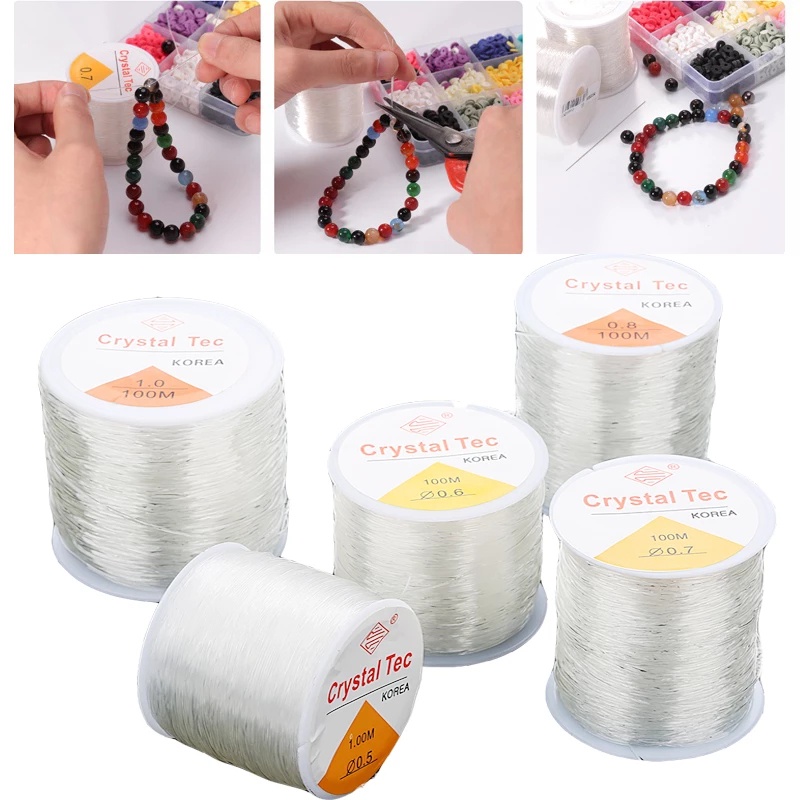 Transparent Elastic Crystal Line Beading Cord String Wire Thread / Elastic Rope String Line Cord Beading Beads DIY