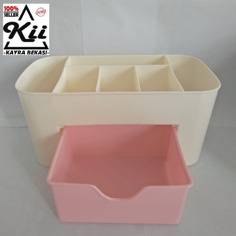 Rak Kosmetik ATK - Box Laci Organizer Multifungsi - Box 6 Slot 1 Laci