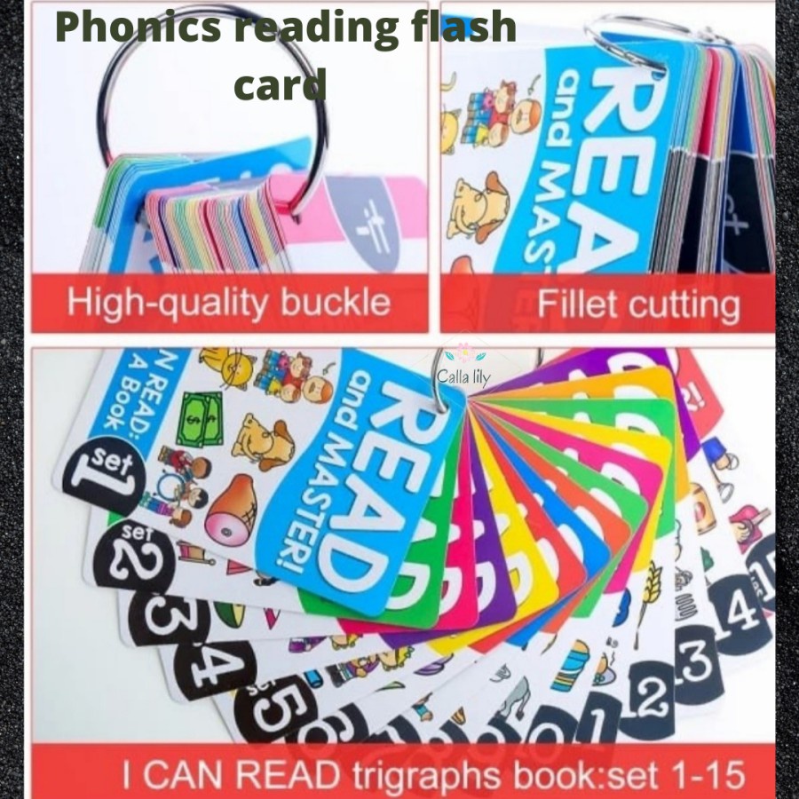 F86 phonics reading flash card belajar membaca 67 kartu pintar Ready