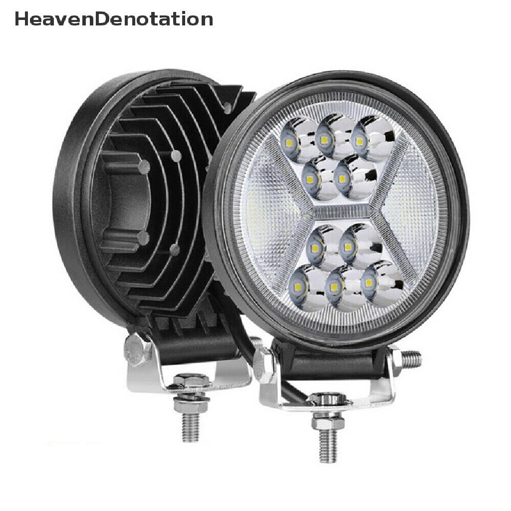 (Heavendenotation) Lampu Sorot Led 117w 6000k Bentuk Bulat Warna Amber Untuk Drl / Fog Lamp Mobil