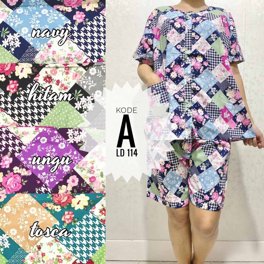 Babydoll setelan celana pendek katun jepang SABATA pretty girl busui bumil