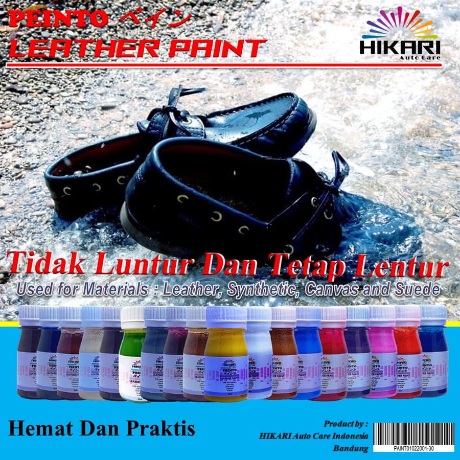 Paket Peinto Leather Paint 18 Warna