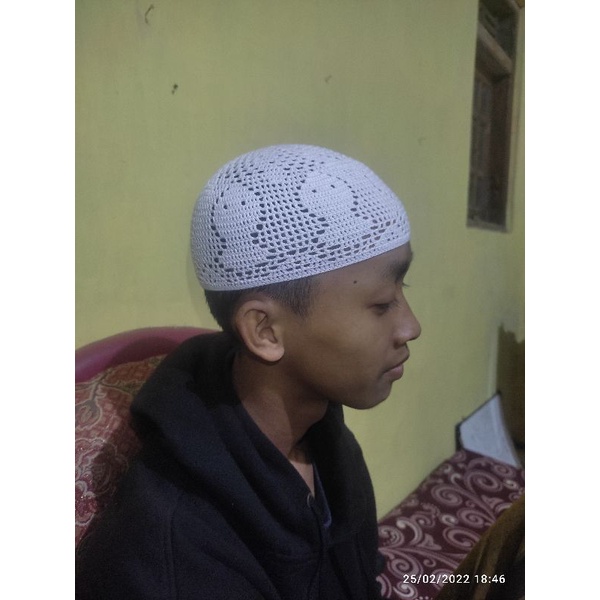 kopyah rajut hadramaut rajut yaman motif terompah