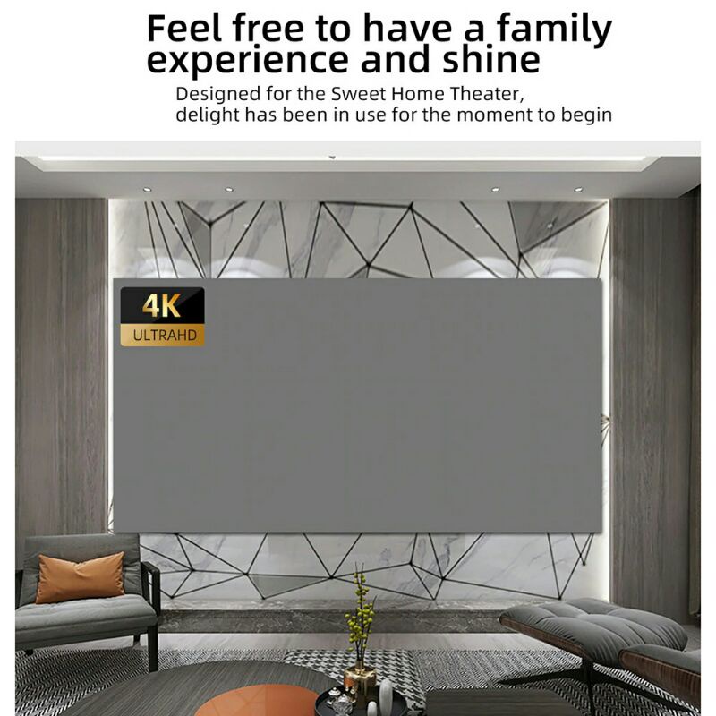 LEJIADA Kain Layar Proyektor Anti - Light Ambient Screen Curtain 133 Inch - L21 - Silver