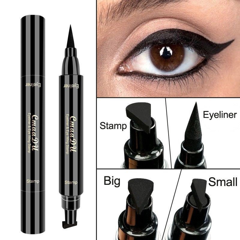 100 % EYELINER STAMP 2 IN 1 WATERPROOF ORIGINAL PENEGAS GARIS MATA